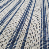 Cream Blue Rug 100% Cotton Rugs Navy Striped Pattern Flat Weave Washable Carpet Mat Small Extra Large Runner