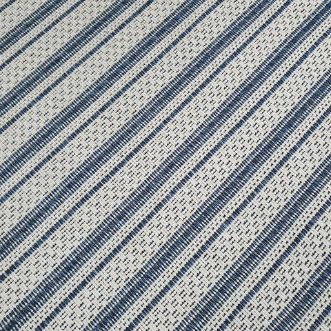 Cream Blue Rug 100% Cotton Rugs Navy Striped Pattern Flat Weave Washable Carpet Mat Small Extra Large Runner