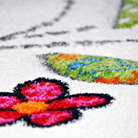 Nursery Rug White for Kids Bedroom Playroom New Thick Unisex Children Carpet Mat