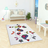 Nursery Rug White for Kids Bedroom Playroom New Thick Unisex Children Carpet Mat