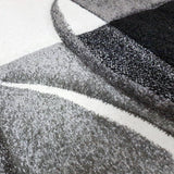 Modern Rugs for Living Room Grey Black White Carpet Mat Check Design Small Large