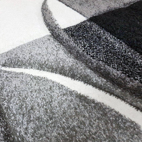 Modern Rugs for Living Room Grey Black White Carpet Mat Check Design Small Large