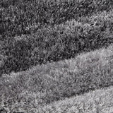 Grey Shaggy Rugs  Hand Carved Pattern Long Pile Rugs New Living Room Carpet Bedroom Mat 2