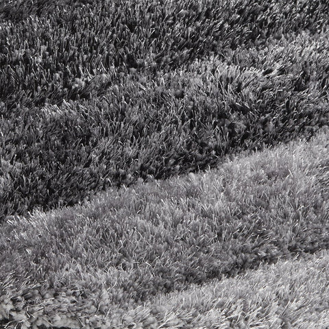 Grey Shaggy Rugs  Hand Carved Pattern Long Pile Rugs New Living Room Carpet Bedroom Mat 2