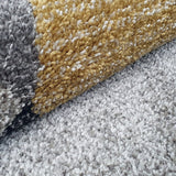 Modern Rugs Black Grey Yellow Gold Multi Geometric Abstract Pattern Carpet Small Large Area Mat Friese Soft Polypropylene Living Dining Room Bedroom Lounge 70x140 120x170 160x220