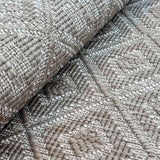 Indoor Outdoor Reversible Rug Beige and White Cream Aztec Geometric Pattern Large Patio Garden Mats