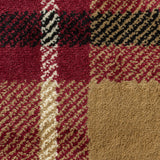 Red Tartan Rug Red Beige Check Patterned Carpet Small Extra Large Hallway Runner