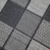 Black checkered non-slip flat weave rug - view 5