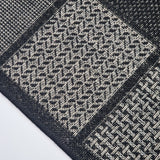 Black grey check non-slip flat weave runner rug - view 10