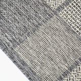 Grey check non-slip flat weave runner rug - view 8