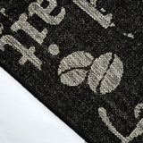 Black coffee-pattern non-slip kitchen rug - view 7