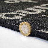 Black coffee-pattern non-slip kitchen rug - view 4