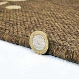 Natural Brown coffee-pattern non-slip kitchen rug - view 5