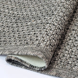 Dark Grey plain non-slip flat weave kitchen rug - view 5