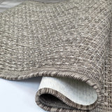 Taupe Brown non-slip plain solid flat weave rug – 80x150cm (2'6"x5'0")