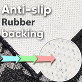 Black coffee pattern non-slip flat weave runner rug - view 3