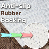 Natural brown coffee pattern non-slip flat weave runner rug - view 3