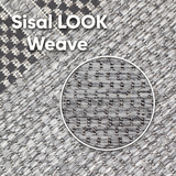 Grey black geometric non-slip flat weave runner rug - view 3