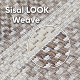 Brown beige geometric non-slip flat weave runner rug - view 3