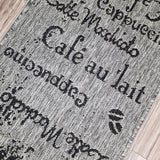 Grey coffee-pattern non-slip kitchen rug - view 8