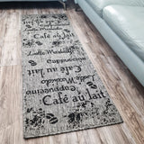 Grey coffee-pattern non-slip kitchen rug - view 7