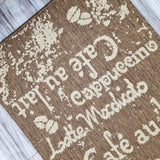 Natural Brown coffee-pattern non-slip kitchen rug - view 10
