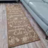Natural Brown coffee-pattern non-slip kitchen rug - view 8