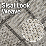 Taupe brown beige geometric non-slip flat weave runner rug - view 6
