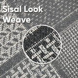 Black grey check non-slip flat weave runner rug - view 4