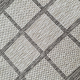 Taupe brown beige geometric non-slip flat weave runner rug - view 12