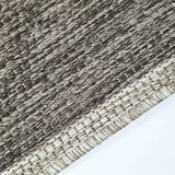 Taupe brown beige geometric non-slip flat weave runner rug - view 8