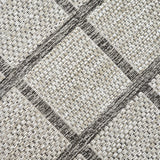 Taupe brown beige geometric non-slip flat weave runner rug - view 9