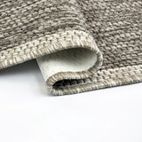 Taupe brown beige geometric non-slip flat weave runner rug - view 10