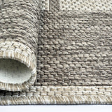 Taupe brown beige geometric non-slip flat weave runner rug - view 11
