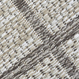 Taupe brown beige geometric non-slip flat weave runner rug - view 13