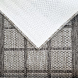 Taupe brown beige geometric non-slip flat weave runner rug - view 15