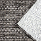 Taupe brown plain non-slip flat weave runner rug - view 4