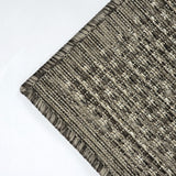Taupe brown plain non-slip flat weave runner rug - view 5