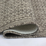 Taupe brown plain non-slip flat weave runner rug - view 7