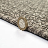 Taupe brown plain non-slip flat weave runner rug - view 18