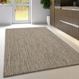 Taupe Brown non-slip plain solid flat weave rug – 120x160cm (4'x5'3'')