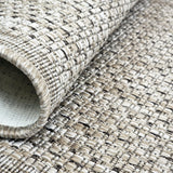 Beige non-slip plain solid flat weave rug – 67x120cm (2'2"x3'11")