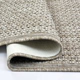Beige non-slip plain solid flat weave rug – 80x250cm (2'8"x8'2")
