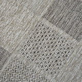 Beige brown check non-slip flat weave runner rug - view 3