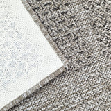 Beige brown check non-slip flat weave runner rug - view 9