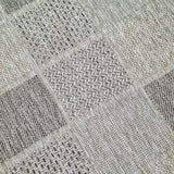 Beige brown check non-slip flat weave runner rug - view 8