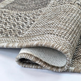 Beige brown non-slip flat weave rug – 67x120cm (2'2"x3'11")