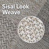 Beige brown check non-slip flat weave runner rug - view 11