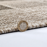 Beige brown non-slip flat weave rug – 60x230cm (2'x7'5'')