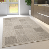 Beige brown non-slip flat weave rug – 120x160cm (4'x5'3'')